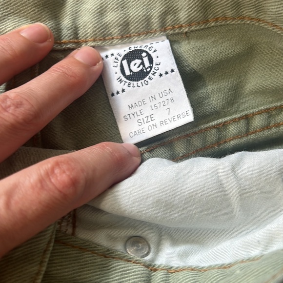 Vintage Light Green Jean Shorts - Picture 3 of 8